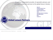 Tablet Screenshot of globalleisurepartners.com